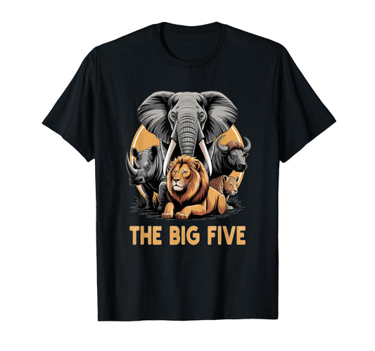 Big 5 Wildlife South Africa Safari Africa's Big Five T-Shirt