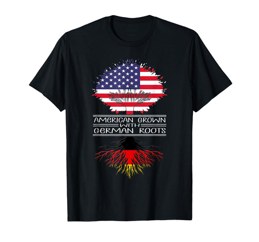 American Grown With German Roots Germany Us German American T-Shirt
