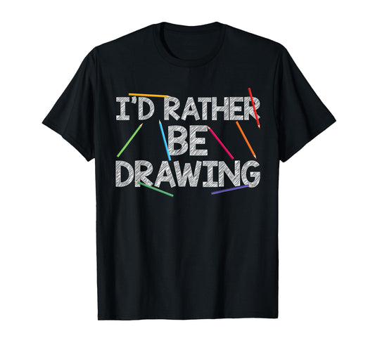 Cool Drawing Art For Men Women Sketch Pencil Artist Lovers T-Shirt