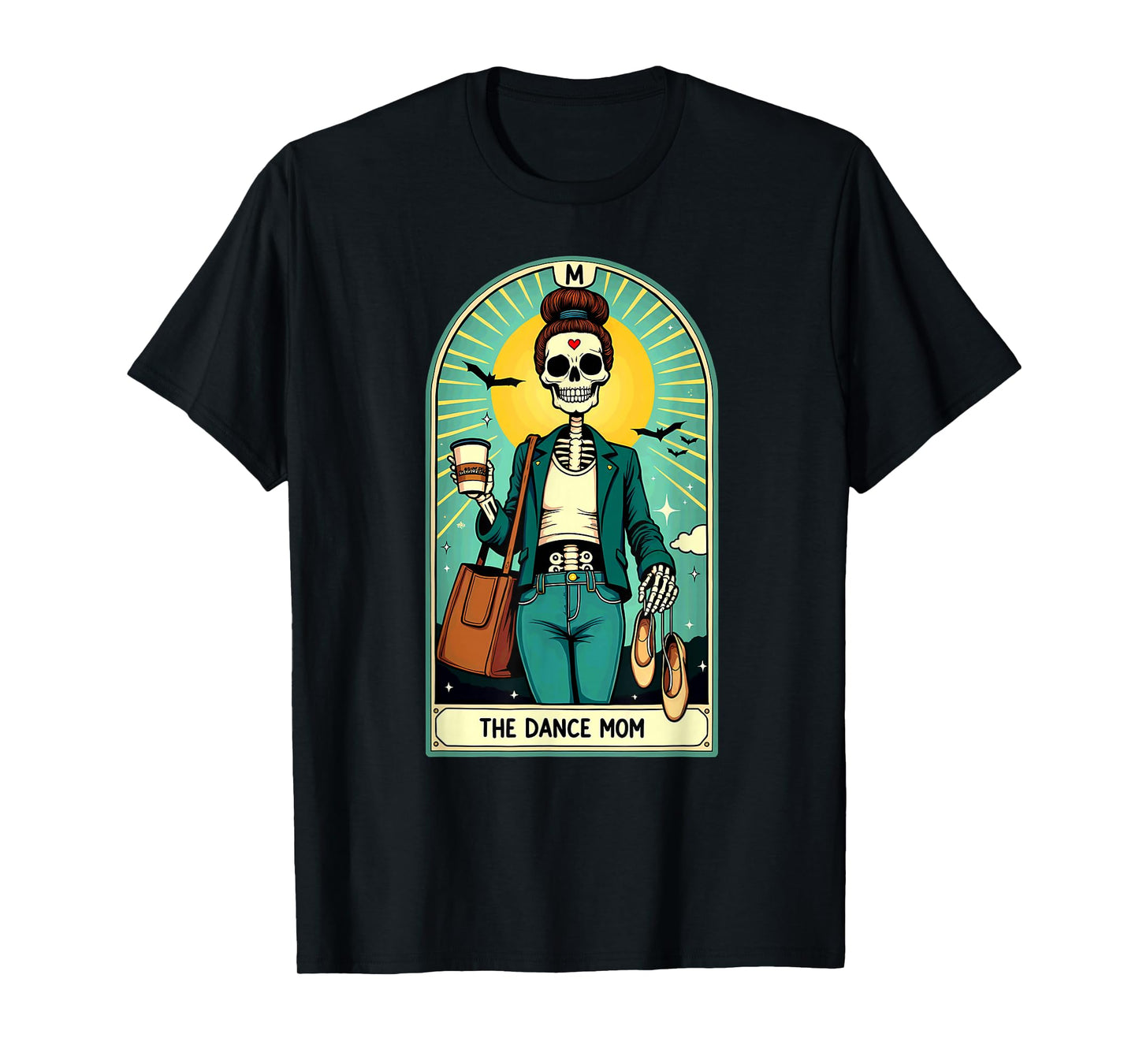 Tarot Card Dance Mom Skeleton Halloween T-Shirt