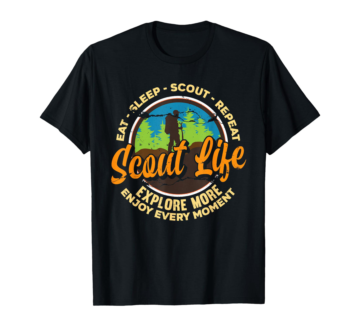 Eat Sleep Scout Repeat - Best Scout Life Hiking Scouting T-Shirt