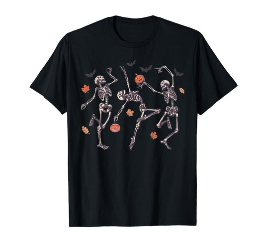Dancing Skeletons Halloween Funny Skeleton Dance Halloween T-Shirt