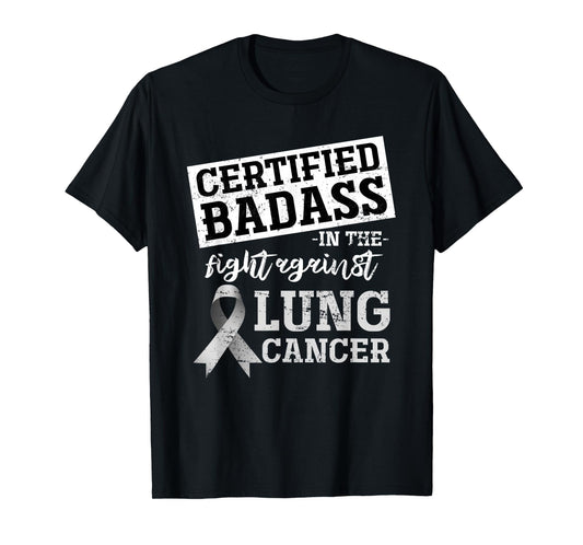 Lung Cancer Warrior Gift Funny Lung Cancer Awareness T-Shirt