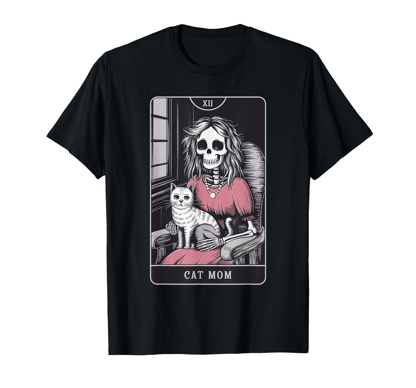 The Cat Mom Tarot Skeleton Witchy T-Shirt