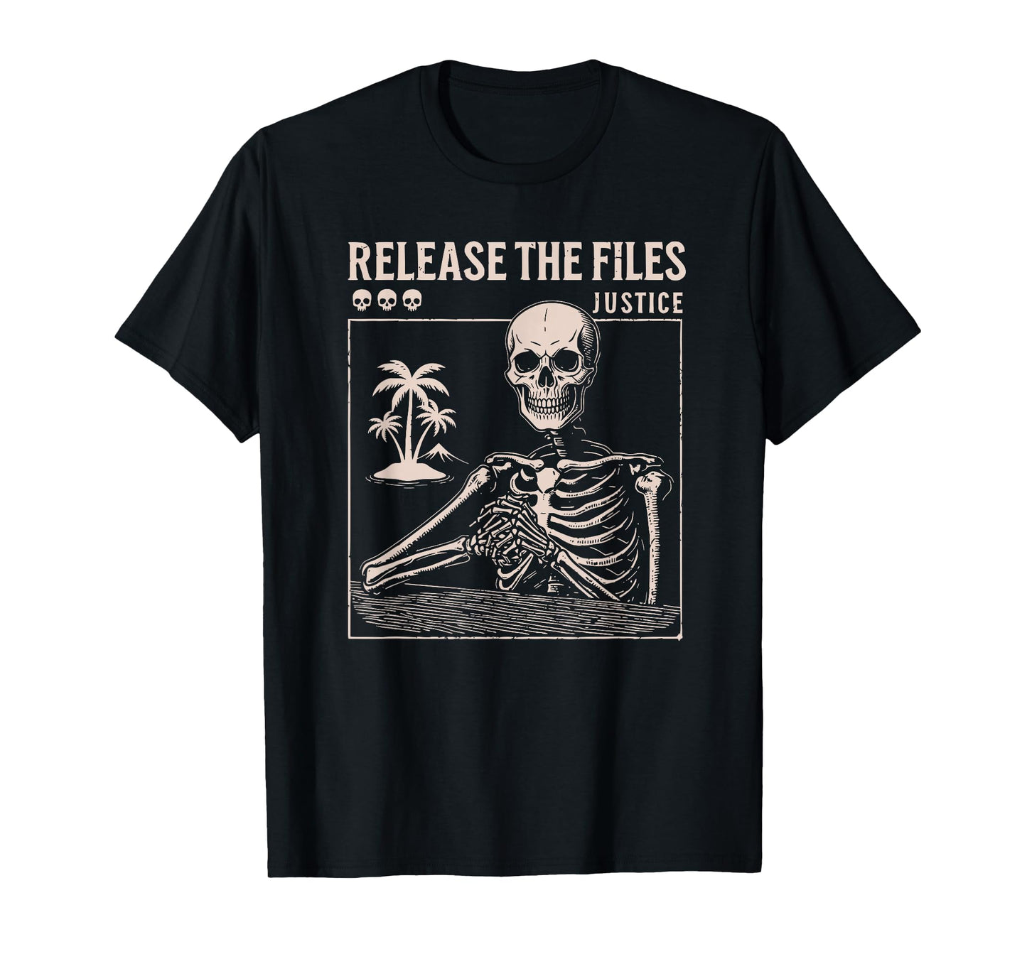 Vintage Release The Files Skeleton Justice Truth T-Shirt