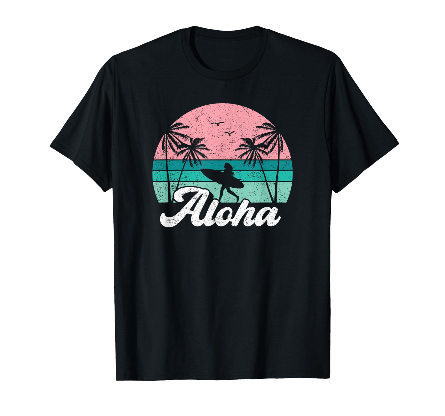 Aloha Surfer Girl Hawaii Vintage Hawaiian Surfing Surf Cute T-Shirt