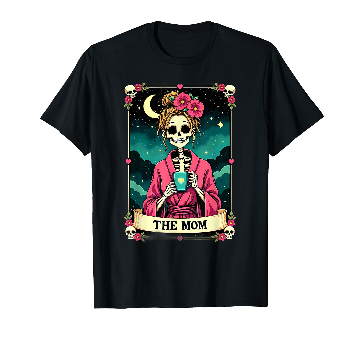 Gothic Tarot Card The Mom Skeleton Coffee T-Shirt