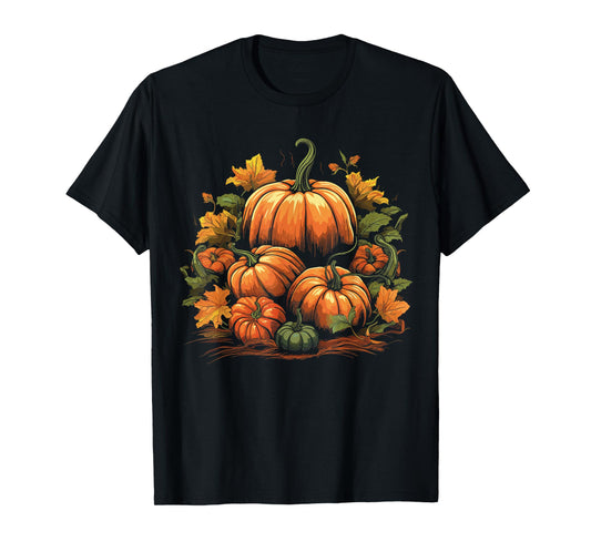 Cottagecore Pumpkins Fall Thanksgiving Women's Graphic T-Shirt