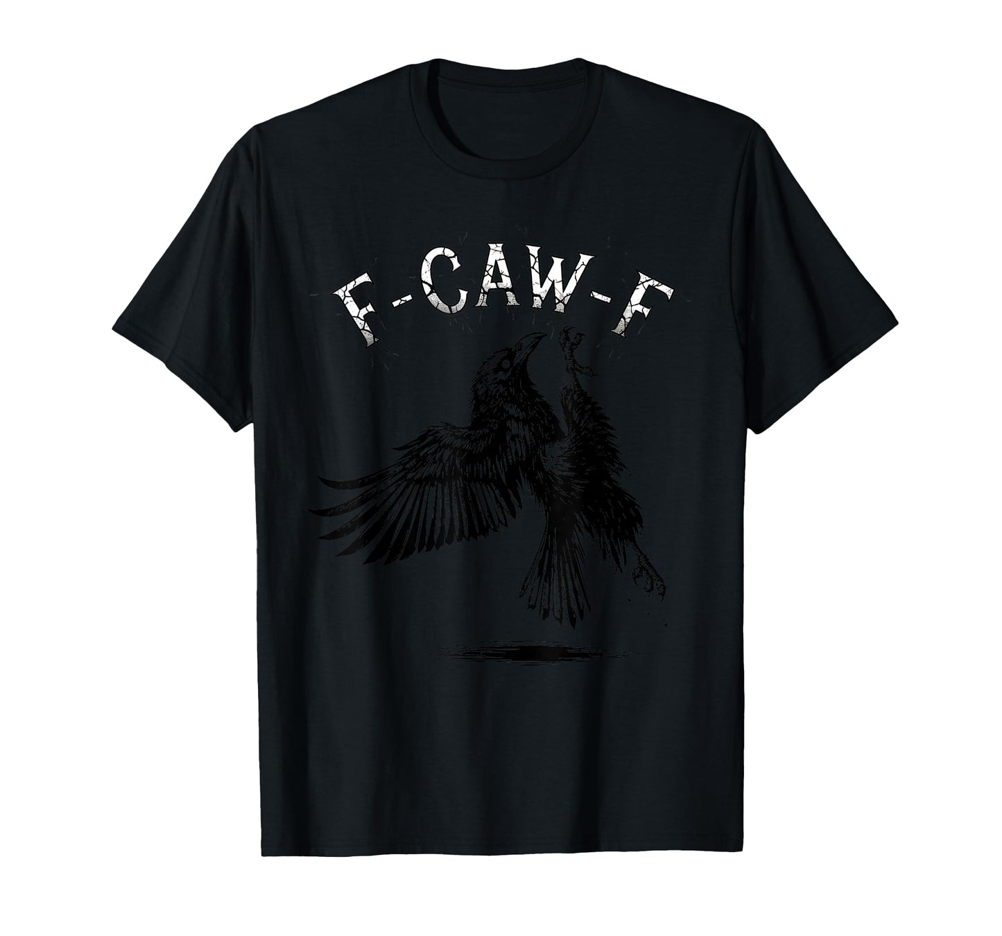 F-Caw-F Black Crow Jump Kick Funny Saying Meme Kickboxing T-Shirt