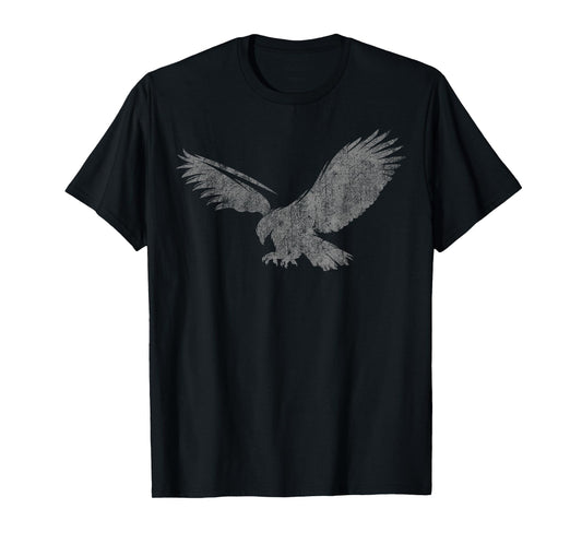 Beautiful Eagle American bird silhouette flying vintage USA T-Shirt