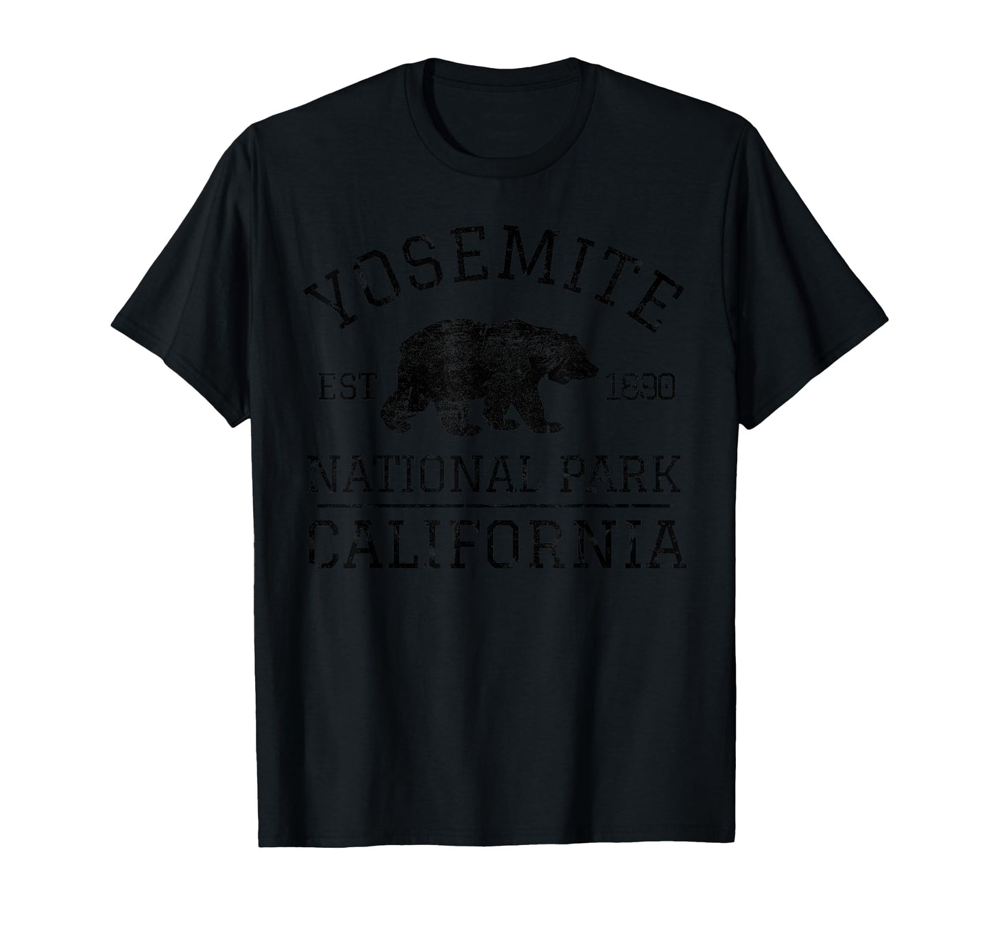 Yosemite National Park California Bear Nature Hiking Vintage T-Shirt