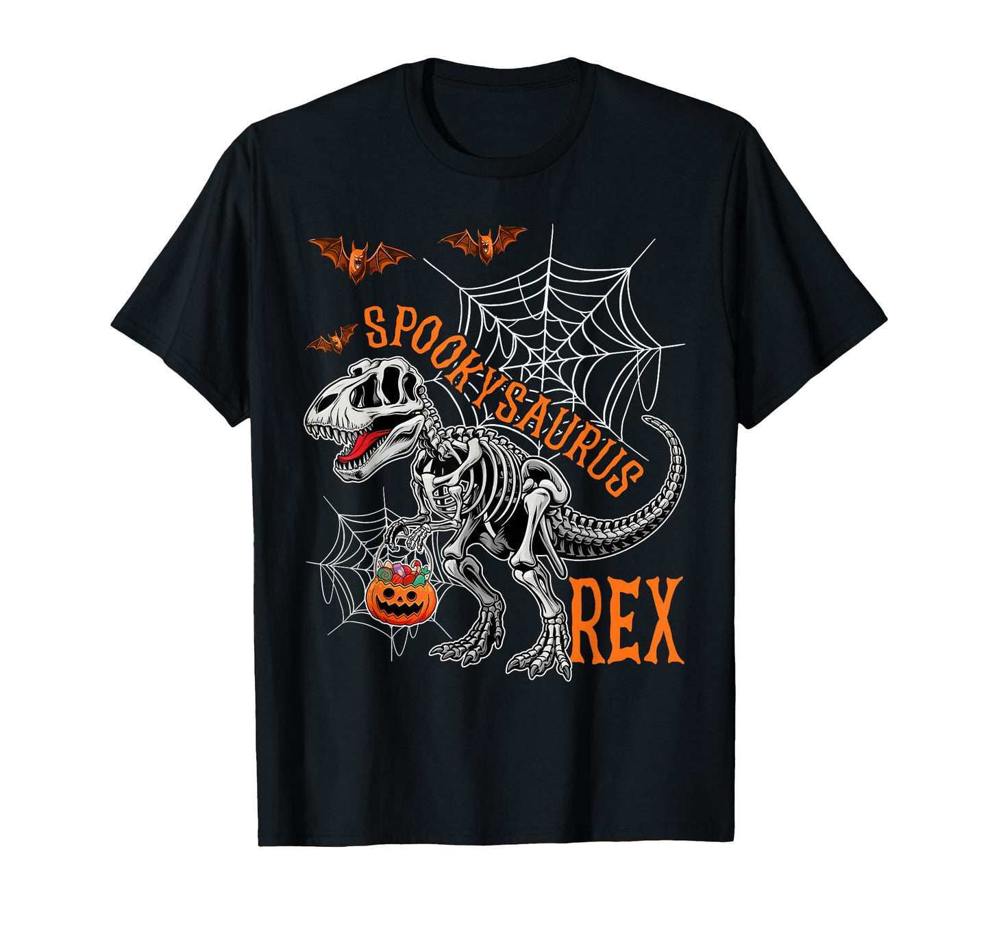 Funny Spooky Saurus Rex Dinosaur Skeleton Halloween Costume T-Shirt