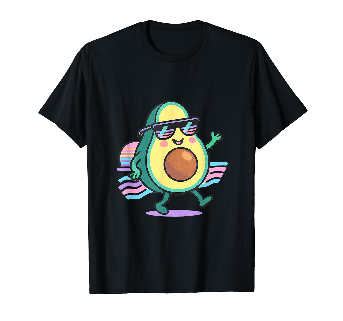 Party Avocado – Fun Retro Cartoon Design T-Shirt