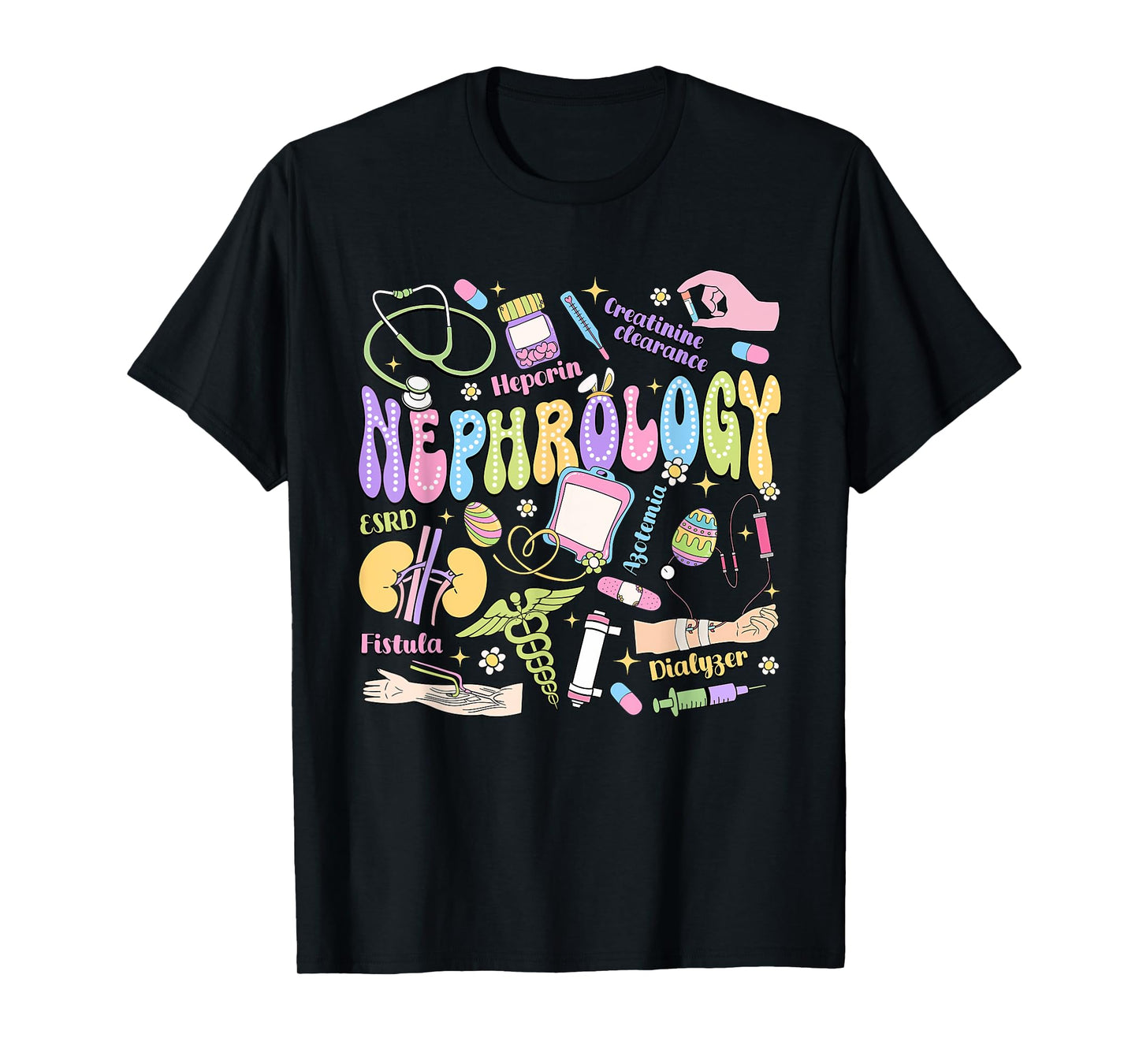 Nephrology Life Easter Day Dialysis Tech Nephrology Nurse T-Shirt