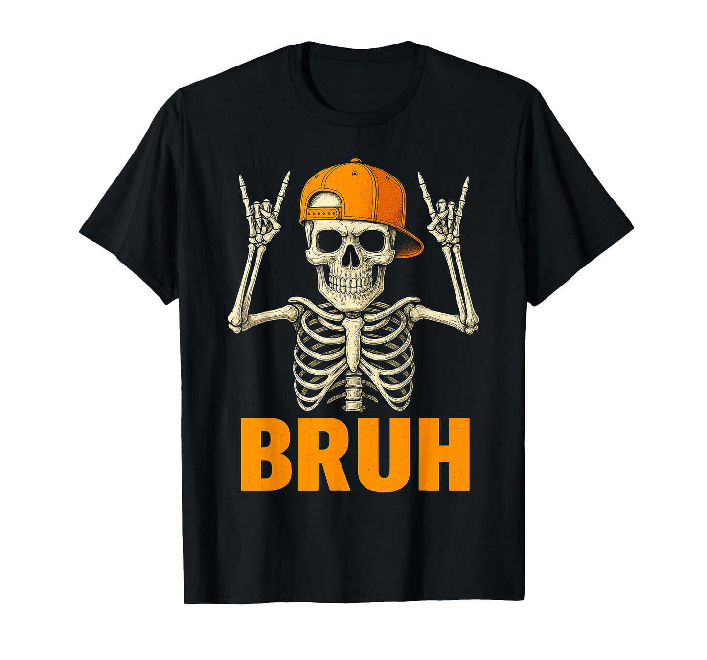 Bruh Punk Rock Skeleton Cool Rocker Family T-Shirt