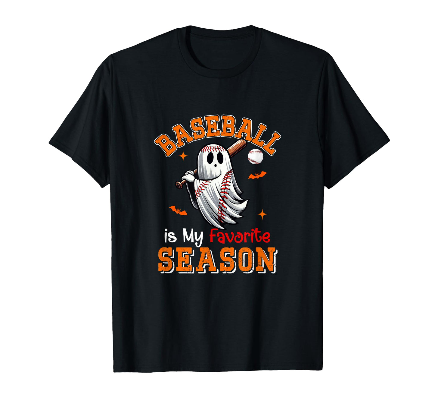 Baseball is Favorite Season Costume Player Halloween Boo T-Shirt