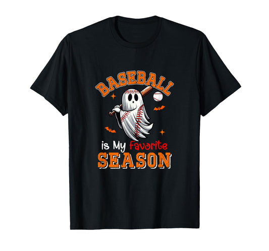 Baseball is Favorite Season Costume Player Halloween Boo T-Shirt