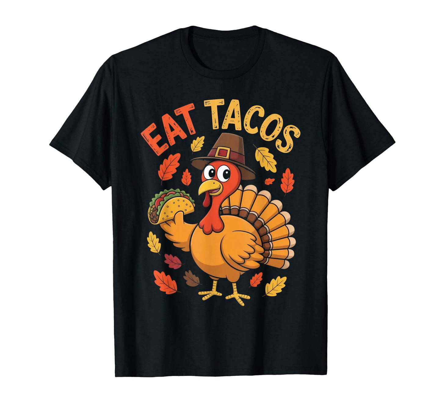 Thanksgiving Funny Mexican Turkey Eats Tacos Christmas T-Shirt