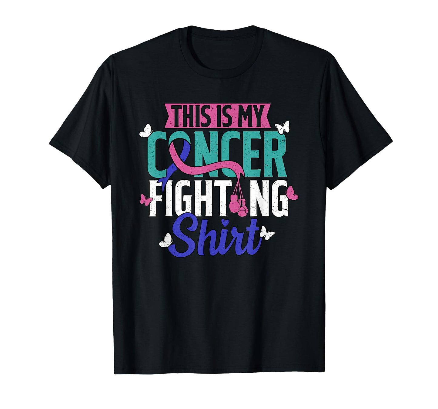 Thyroid Cancer Fighting Thyroid Ribbon Awareness Fighter T-Shirt