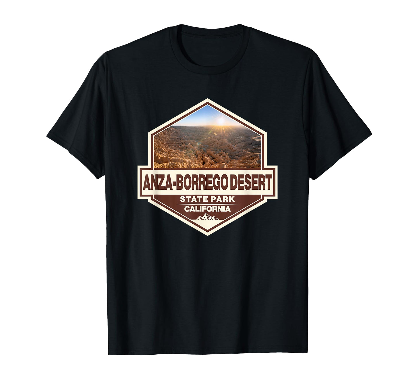 Anza-Borrego Desert California Travel Art Badge Vintage T-Shirt
