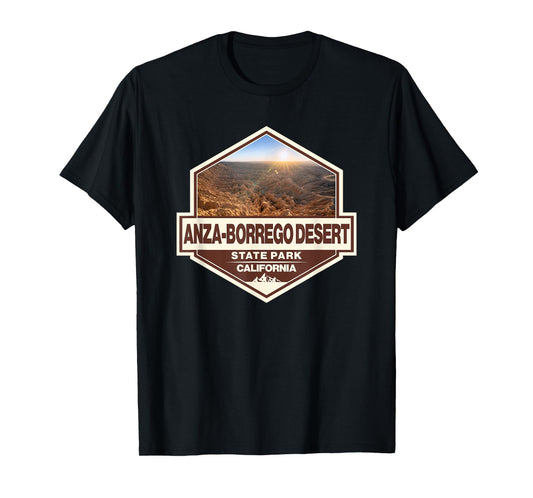 Anza-Borrego Desert California Travel Art Badge Vintage T-Shirt