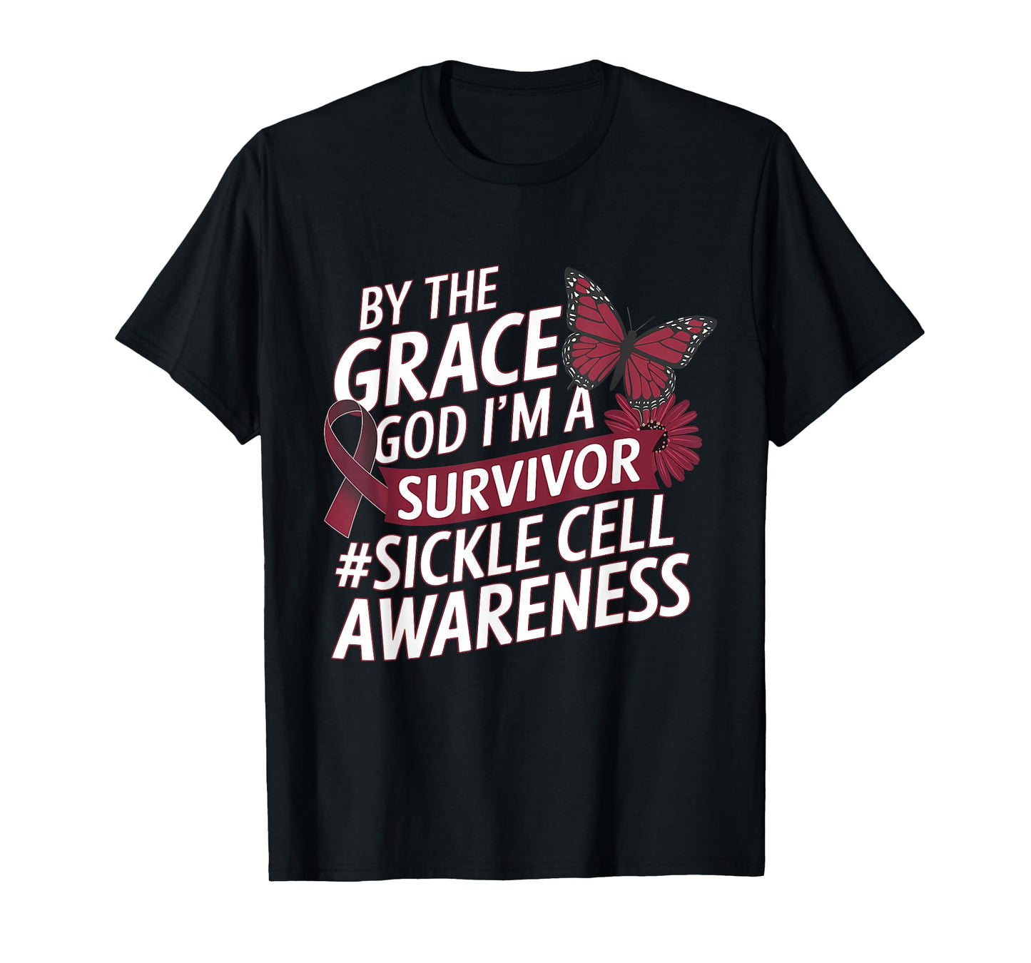 Sickle Cell Awareness Anemia Grace God I'm A Survivor T-Shirt