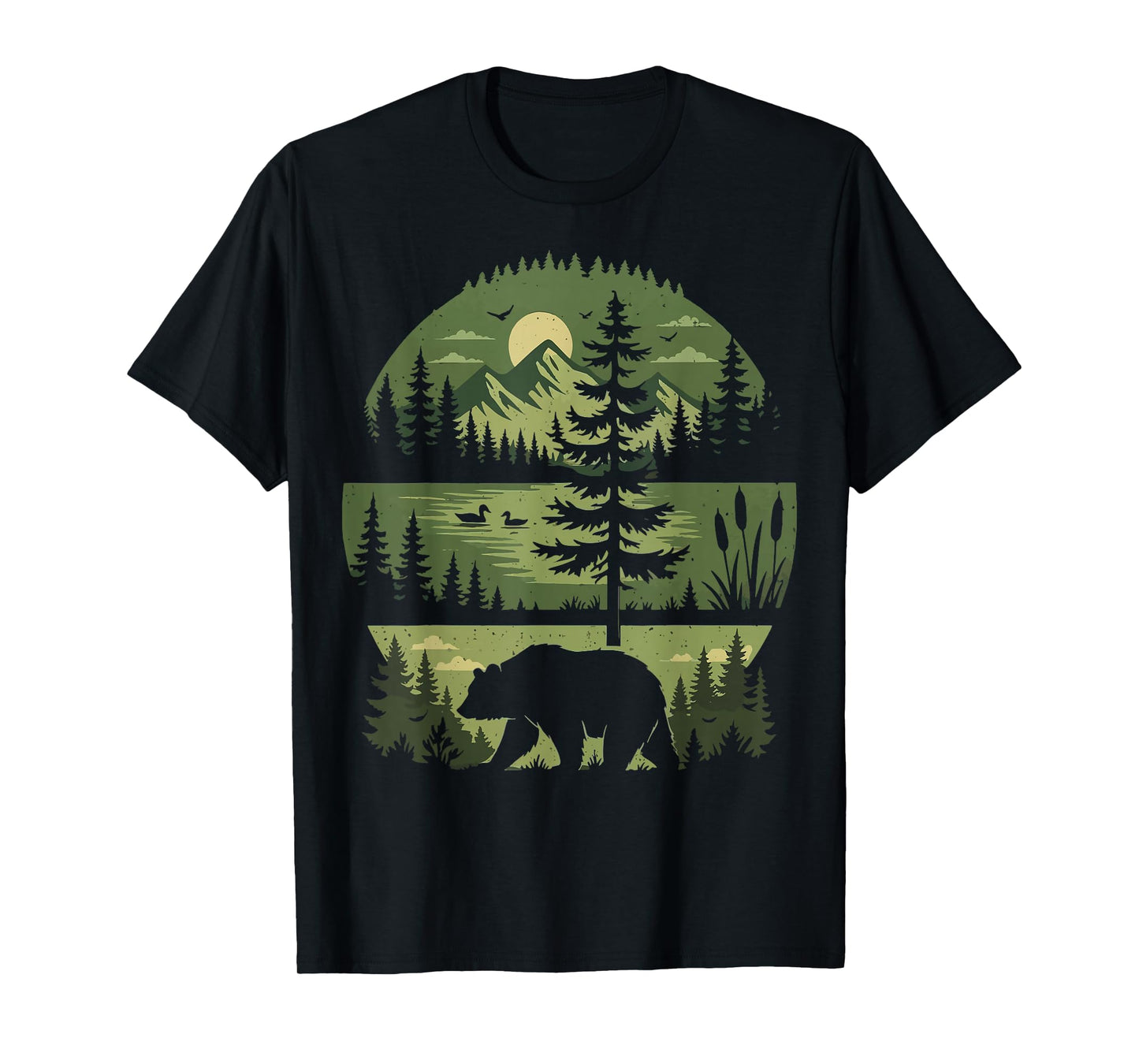 Forest Retro Nature Wildlife Outdoor T-Shirt