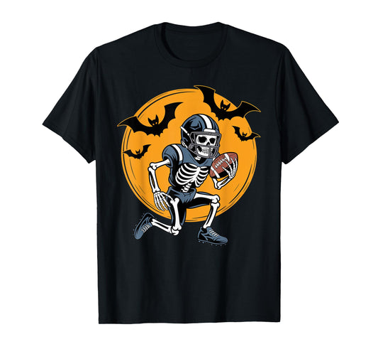 American Football Skeleton Halloween Sport Fantasy Football T-Shirt