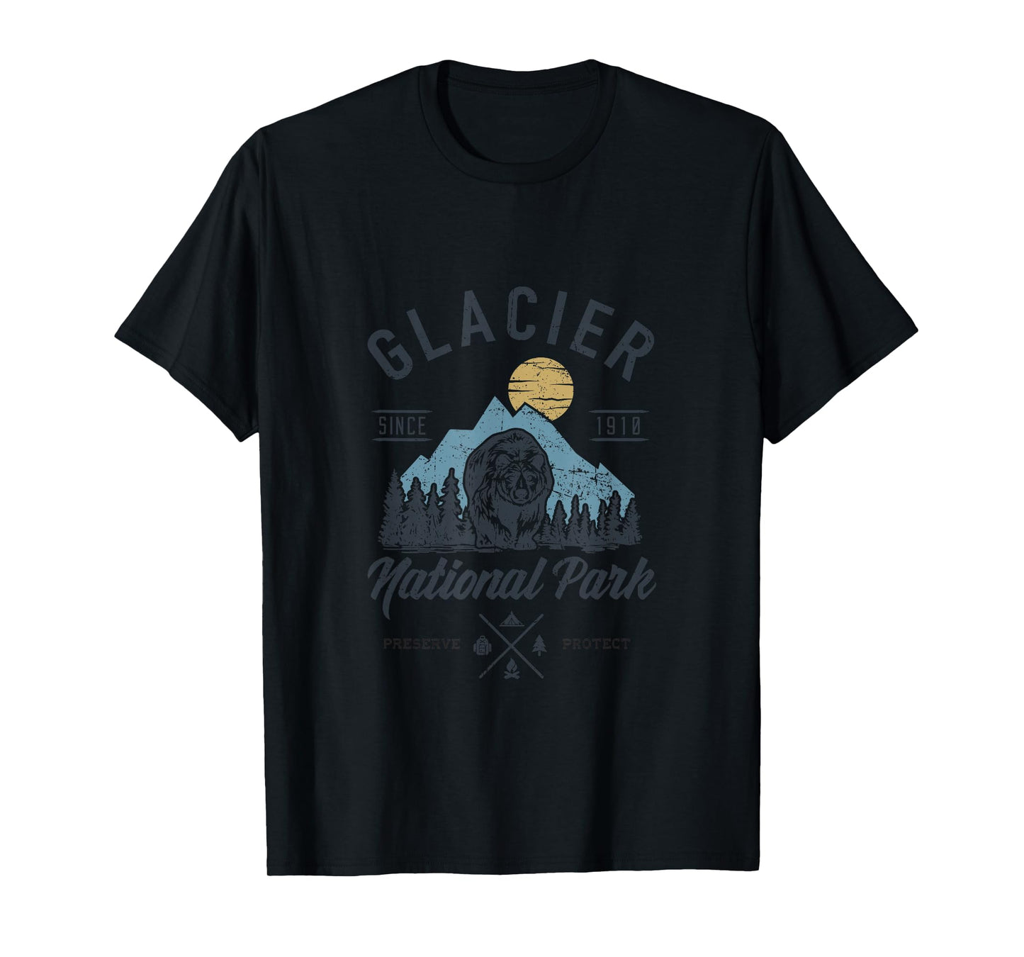 Glacier National Park Novelty Road Trip Montana T-Shirt T-Shirt