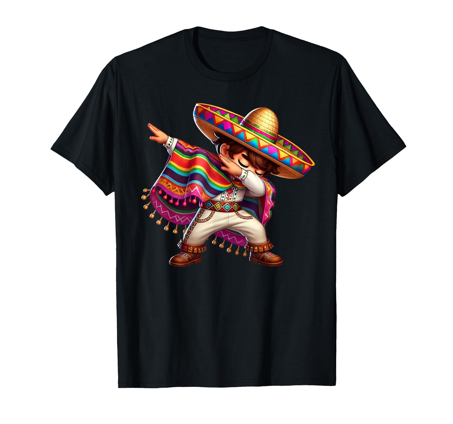 Mexican Boy Dabbing Taco Lover Funny Cinco de Mayo T-Shirt