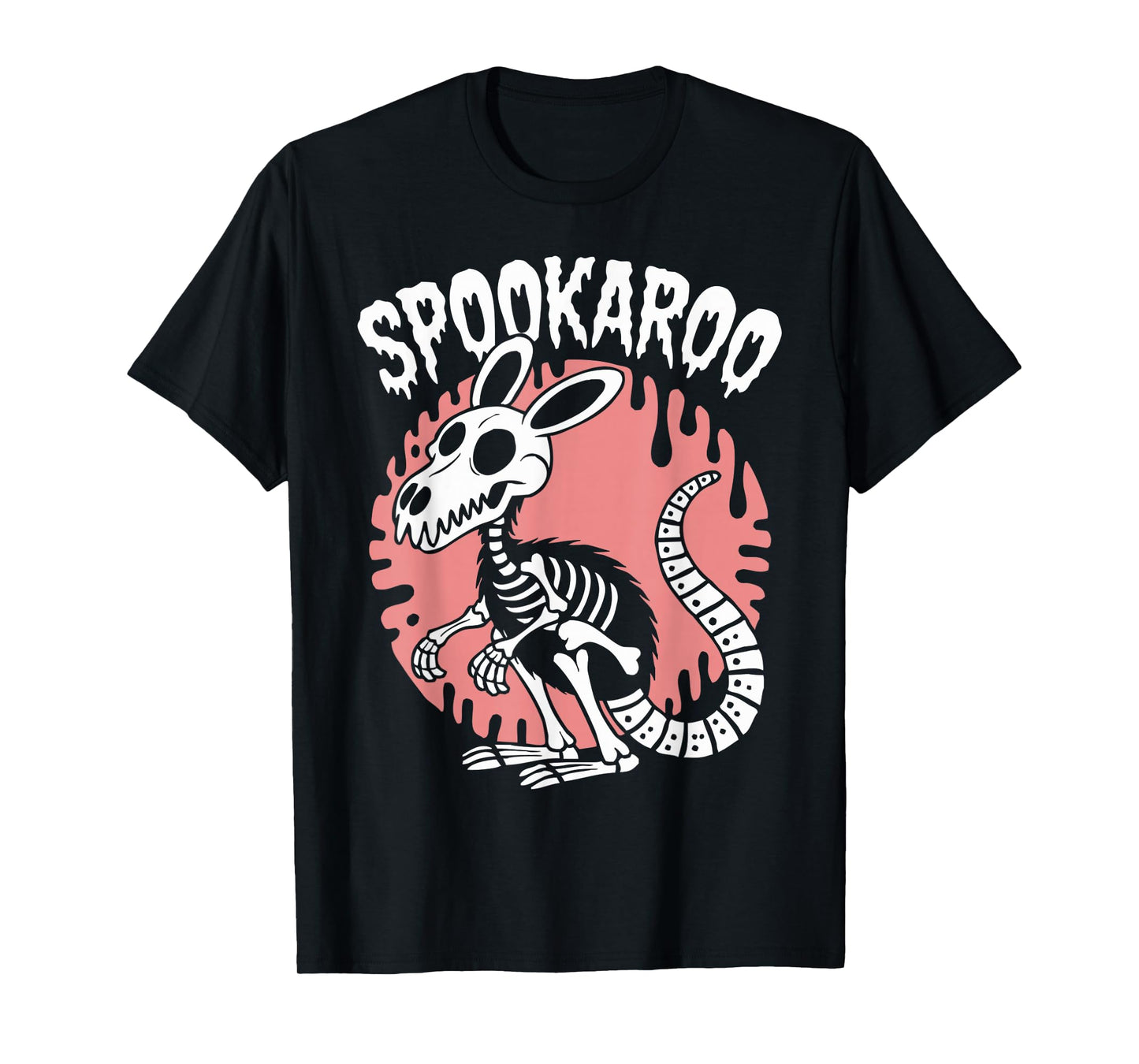 Spooky Kangaroo Skeleton Halloween T-Shirt