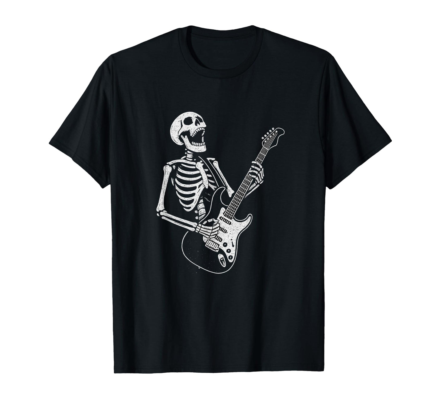 Rock Grunge Skeleton Guitarist Metal Punk Electric Guitar T-Shirt