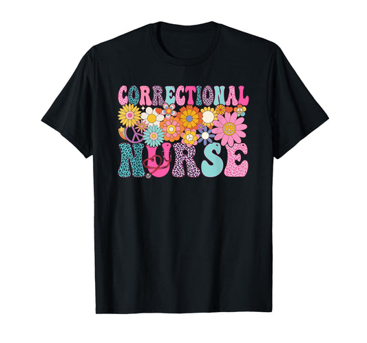 Correctional Nurse Week Groovy Appreciation Day For Women T-Shirt
