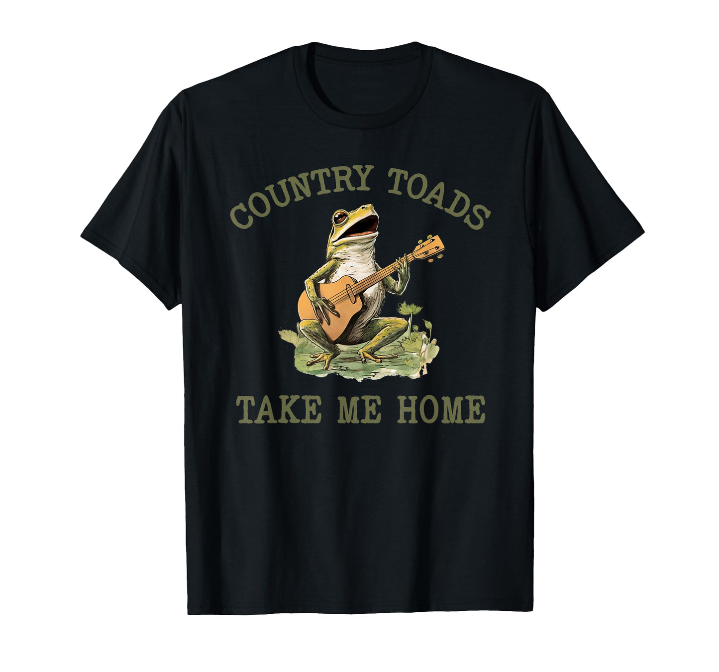 Funny Country Toads Take Me Home Vintage Graphic Tee T-Shirt