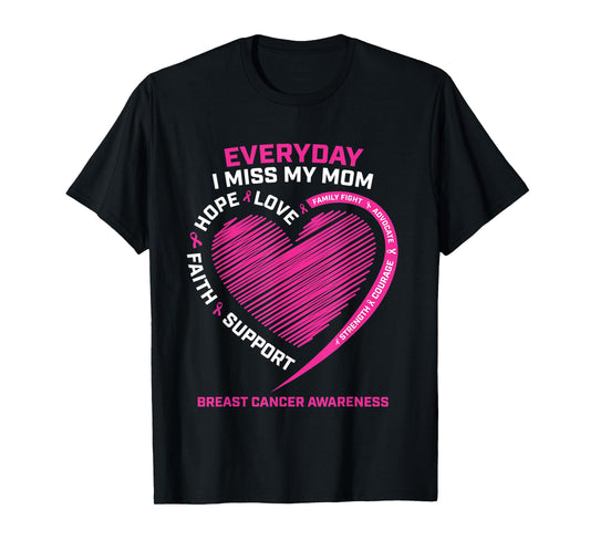Remembrance Mother Loving Memory Mom Breast Cancer Awareness T-Shirt