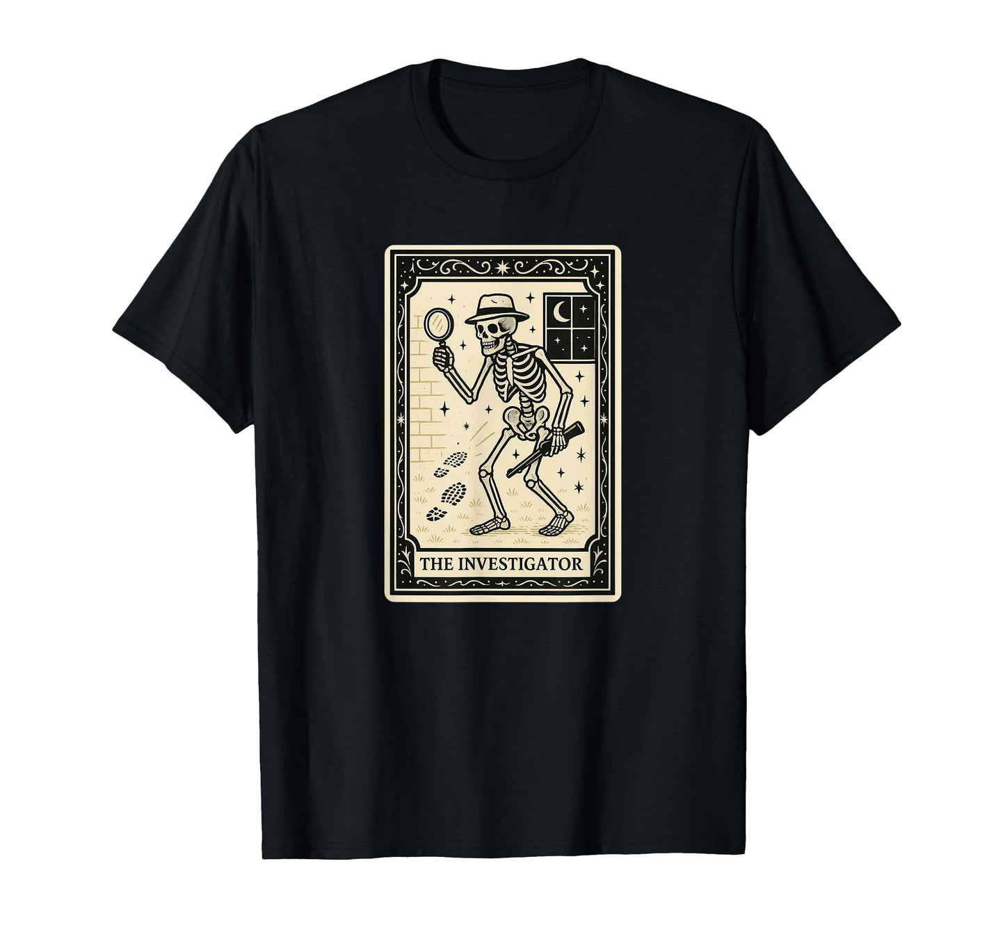 The Investigator Tarot Card - Spooky Gothic Detective Police T-Shirt