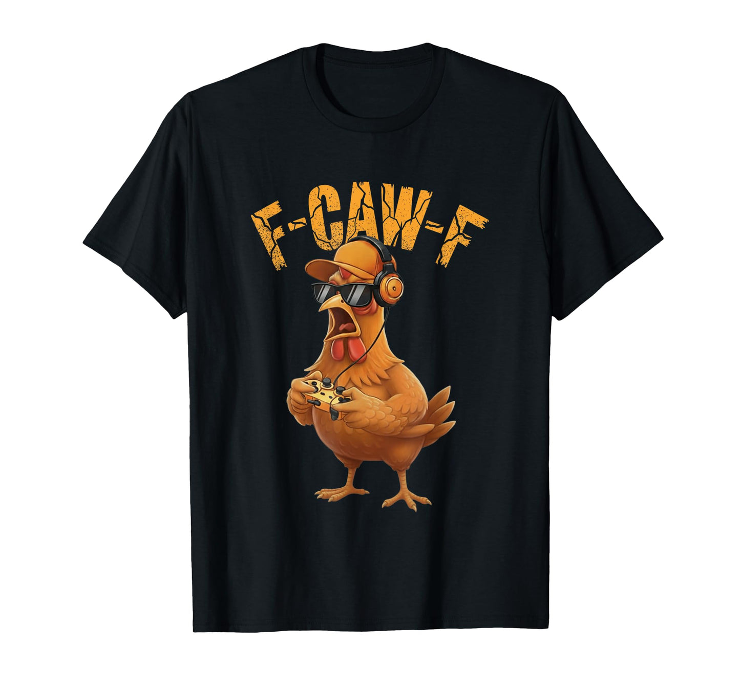 Funny F-CAW-F Gaming Rooster Respawn Meme Gamer Humor Quote T-Shirt