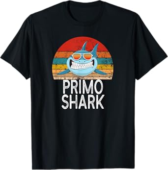 Primo Shark Funny Spanish Cousin Vintage T-Shirt