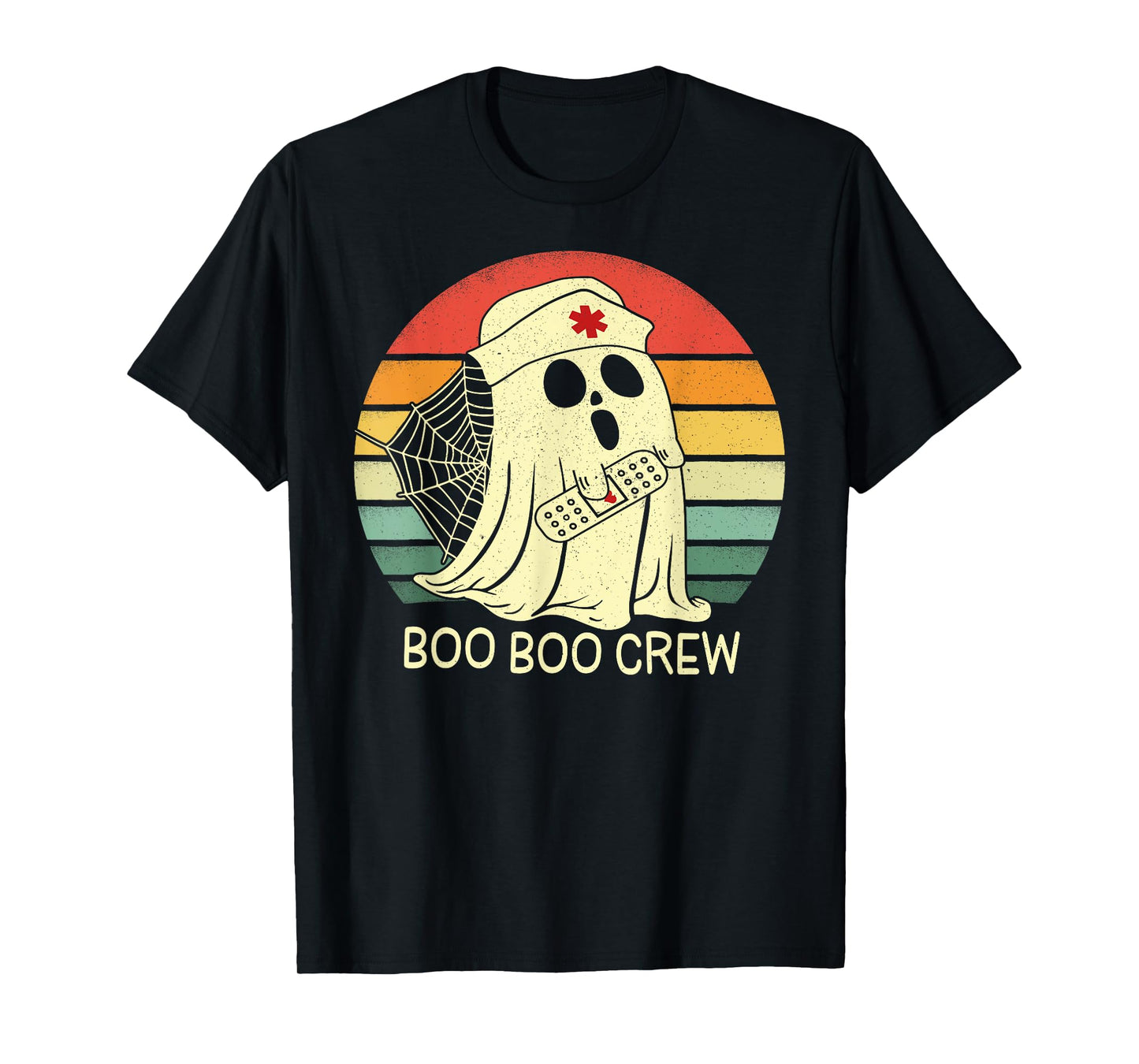Boo Crew Nurse Vintage Halloween Costume Nursing Ghost Women T-Shirt