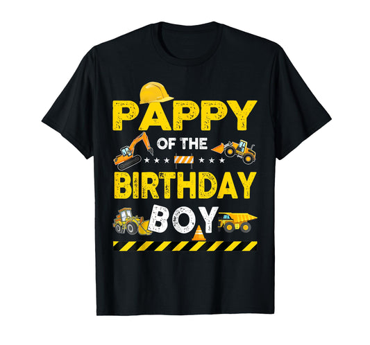 Pappy Of The Birthday Boy Construction Worker Birthday T-Shirt