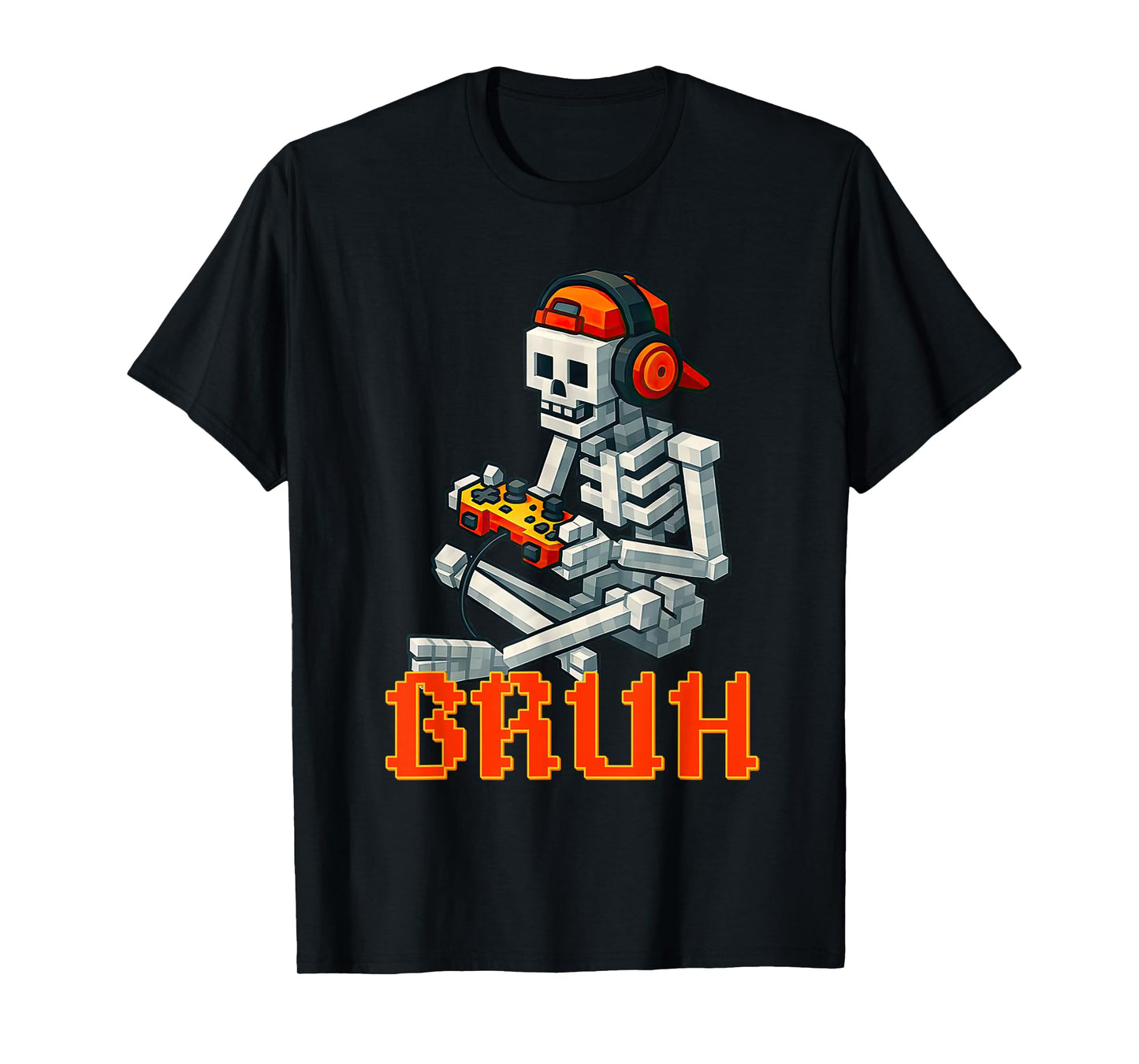 Gamer Bruh Halloween Skeleton Gaming Boys Video Game Lover T-Shirt