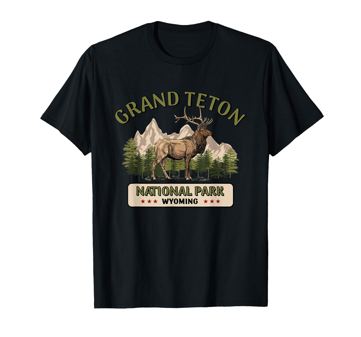 GRAND TETON NATIONAL PARK ELK DESIGN T-Shirt