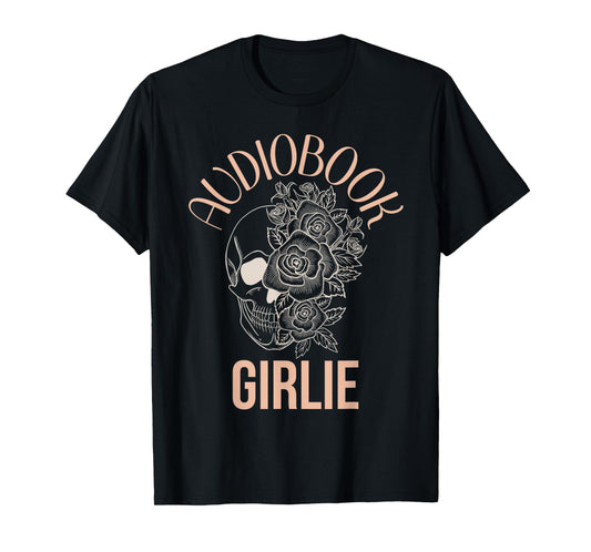 Dark Romance Audio Book Girlie Women Spicy Books Skeleton T-Shirt
