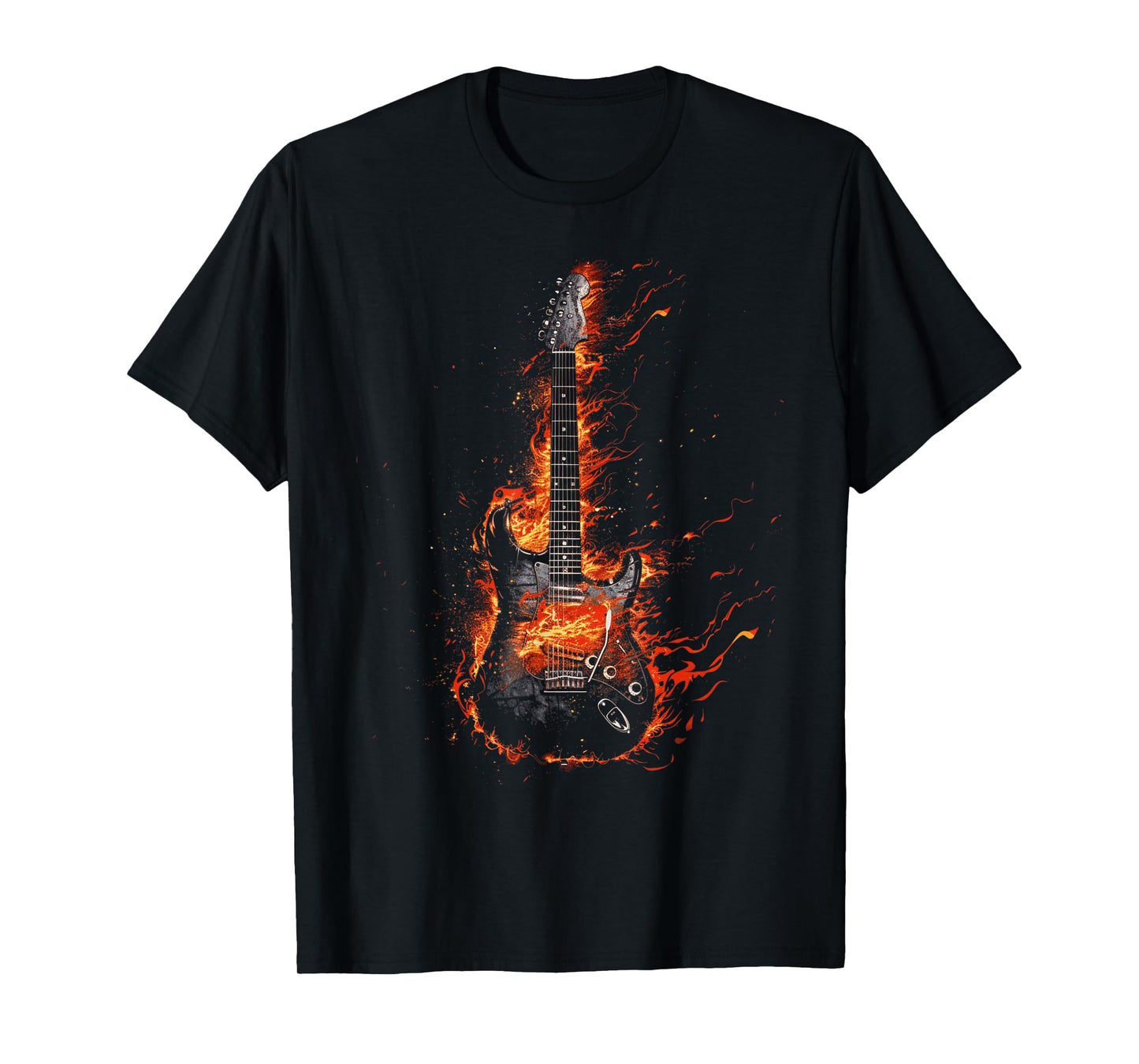 Electric guitar with flames T-Shirt