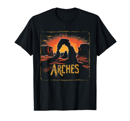 Arches - US National Park Utah Vintage Men Women Kids Retro T-Shirt