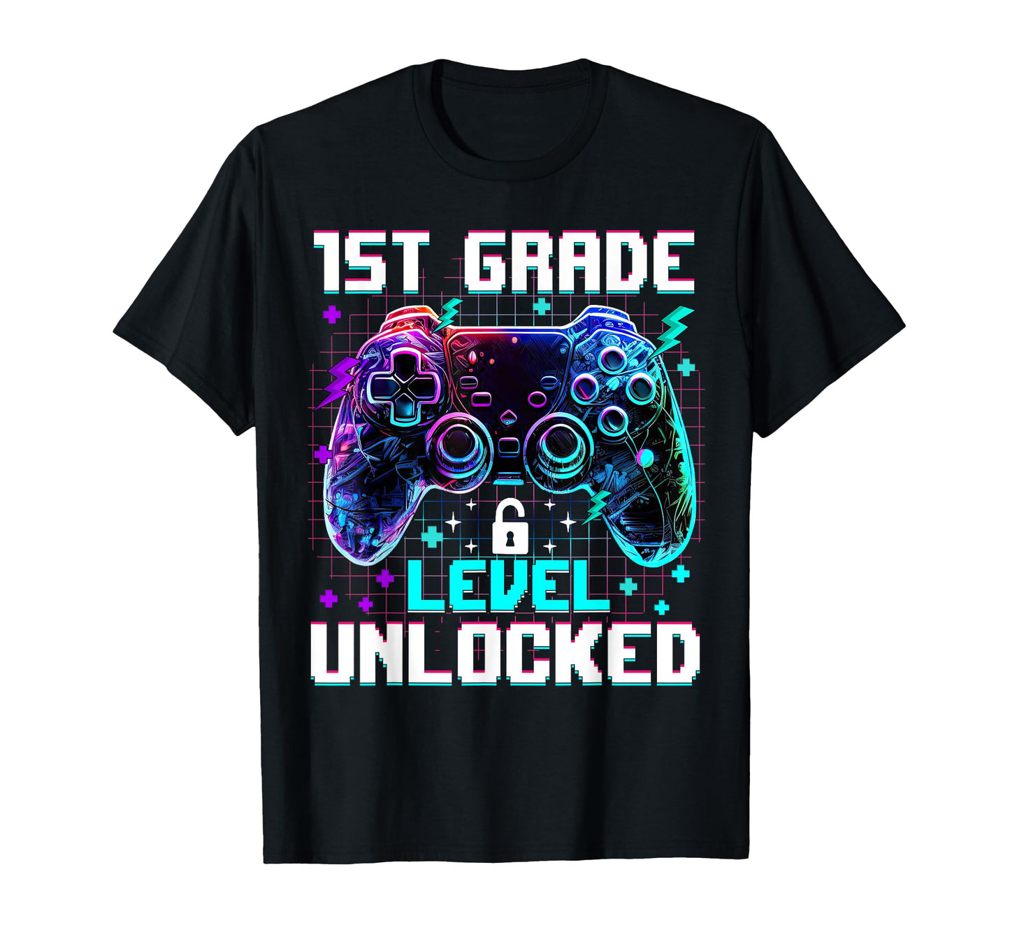 Controller 1st Grade Level Unlocked First Day Of School Boys T-Shirt