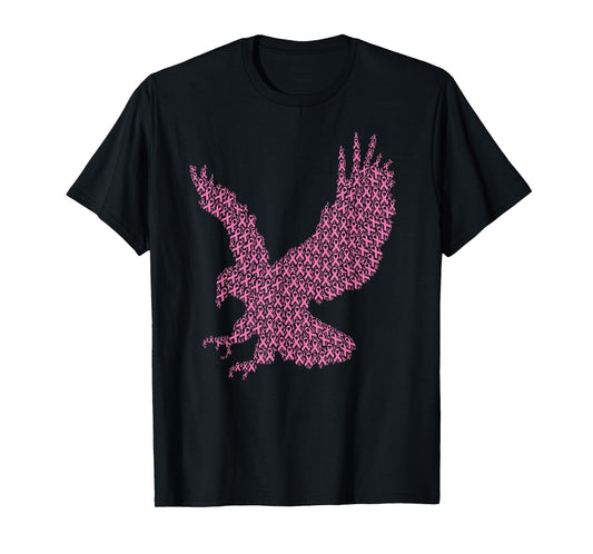 Breast Cancer Awareness Pink Ribbon & Survivor - Eagle T-Shirt