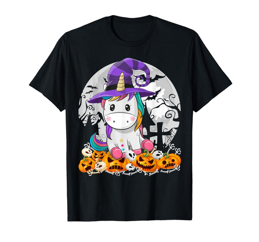 Cute Unicorn Spooky Halloween Costume Girls Women Magical T-Shirt