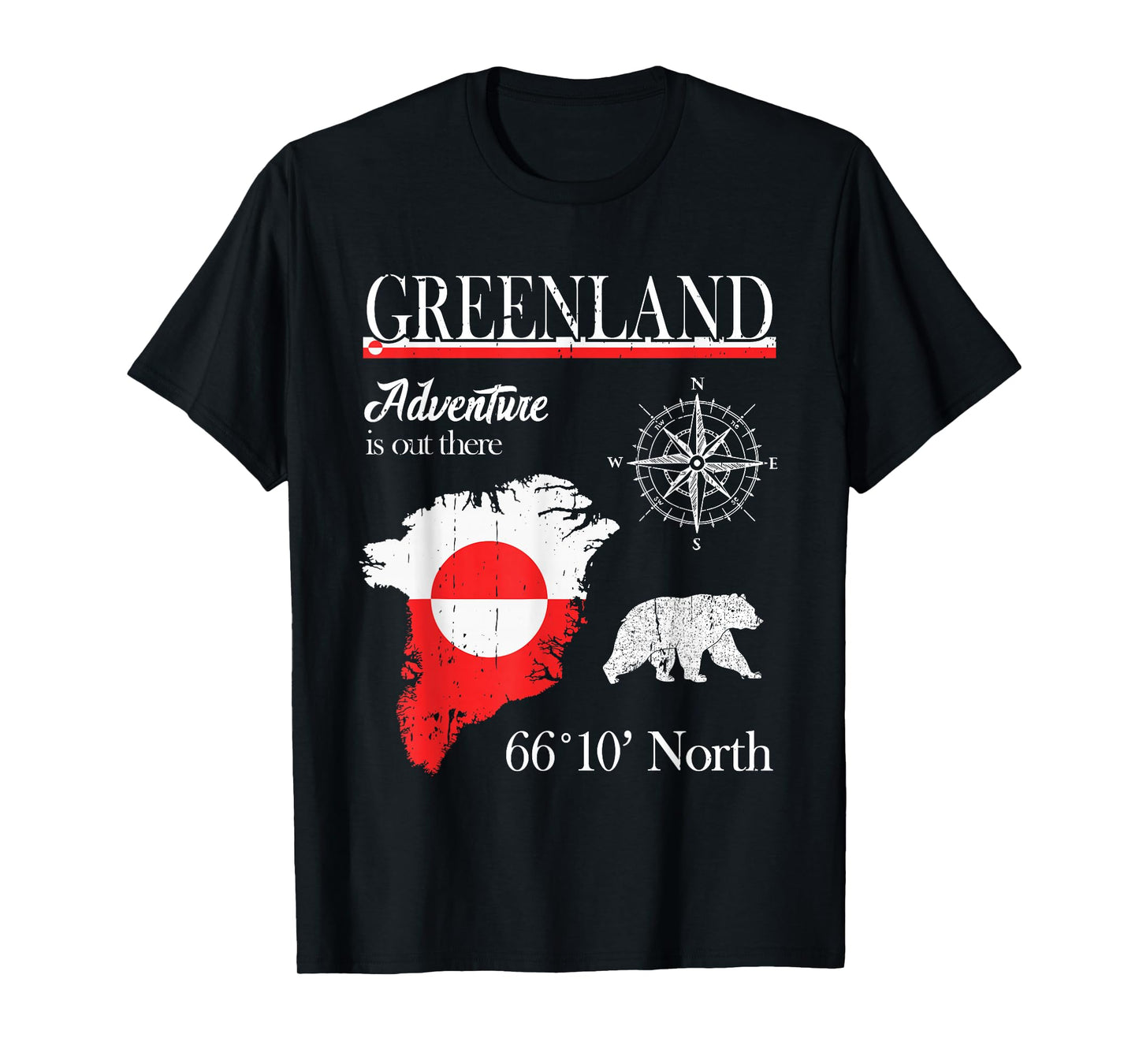 Greenland - Adventure Is Out There - Greenland Flag T-Shirt