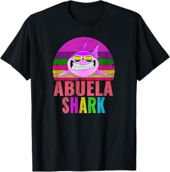 Abuela Shark Funny Spanish Grandma Vintage T-Shirt